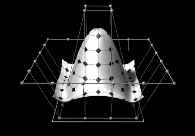 Image 13Animation of a Non-uniform rational B-spline surface. Modeled and rendered in Cobalt.