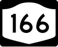 New York State Route 166 marker