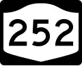 New York State Route 252 marker