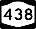 New York State Route 438 marker