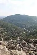 View of Nahal Sorek from the ruins of Tur Shimon
