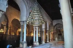 Prayer hall, central nave leading to the mihrab