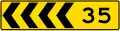Curve marker with integrated advisory speed