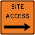 Works site access on right