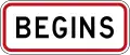 Regulatory sign effective begins