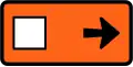 Detour - follow square symbol (to the right)