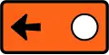 Detour - follow circle symbol (to the left)