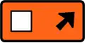 Detour - follow square symbol (veer right)