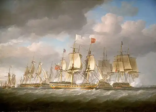 The Royal Sovereign Conveying Louis XVIII to France by Nicholas Pocock