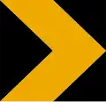 Directional marker Used on long or dangerous curves.