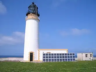 Solar powered lighthouse in Scotland