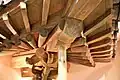 Details of wooden construction reconstructed from archaeological remains recovered from a dredging of Anapji pond. Gyeongju National Museum.