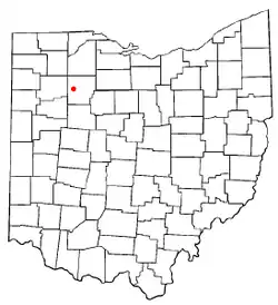 Location of Benton Ridge, Ohio