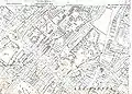 1874 map of Westgate showing Welby Square and gardens before Westgate Hall was built