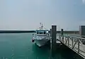 The port and a boat