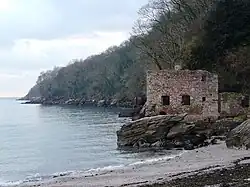 The disused bath-house at Elberry Cove.[1]