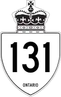 Highway 131 marker