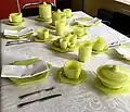 Pressed glass breakfast set, H.P. Berlage and Piet Zwart