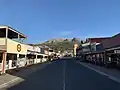 Looking east up Orr Street, post office tower mid right, 2022
