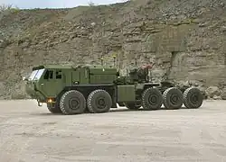 Oshkosh LVSR MKR16 tractor with unarmored (A-kit) cab