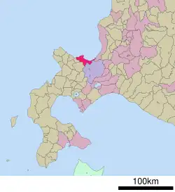 Location of Otaru in Hokkaido