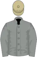 Grey, beige cap