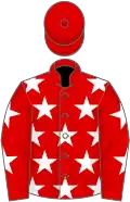Red, white stars, red cap