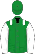 Green, white epaulettes, white sleeves, green chevron, green cap