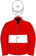 Red, white hoop and cap