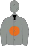 Grey, orange disc, grey cap