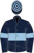 Dark Blue, Light Blue hoop and armlets, hooped cap