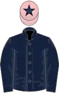 Dark blue, pink cap, blue star