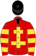 Red, Yellow Cross of Lorraine, hooped sleeves, Black cap