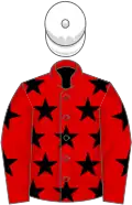 RED, BLACK stars, WHITE cap