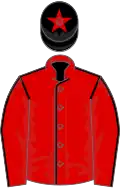 RED, black seams, black cap, red star