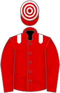 Red, white epaulets, hooped cap