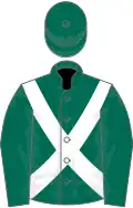 Dark green, white cross-belts
