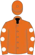 Orange, White spots on sleeves