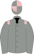 Grey, pink epaulets, quartered cap