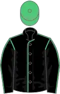 Black, Emerald Green seams and cap