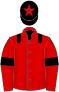 Red, black epaulets and armlets, black cap, red star
