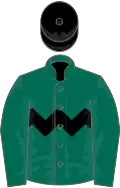Dark Green, Black chevron hoop and cap