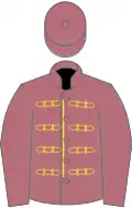 Old rose, yellow facings and braid on collar