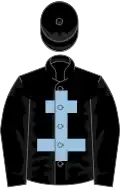 Black, light blue cross of Lorraine