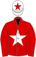 Red, white star, white cap, red star