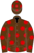 Brown, red spots