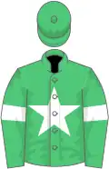 Emerald green, white star and armlets