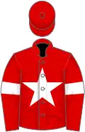 Red, white star and armlets, red cap