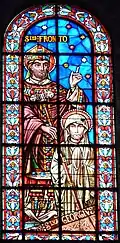 Stained glass inside the Cathédrale Saint-Front de Périgueux