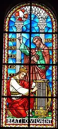 Stained glass inside the Cathédrale Saint-Front de Périgueux